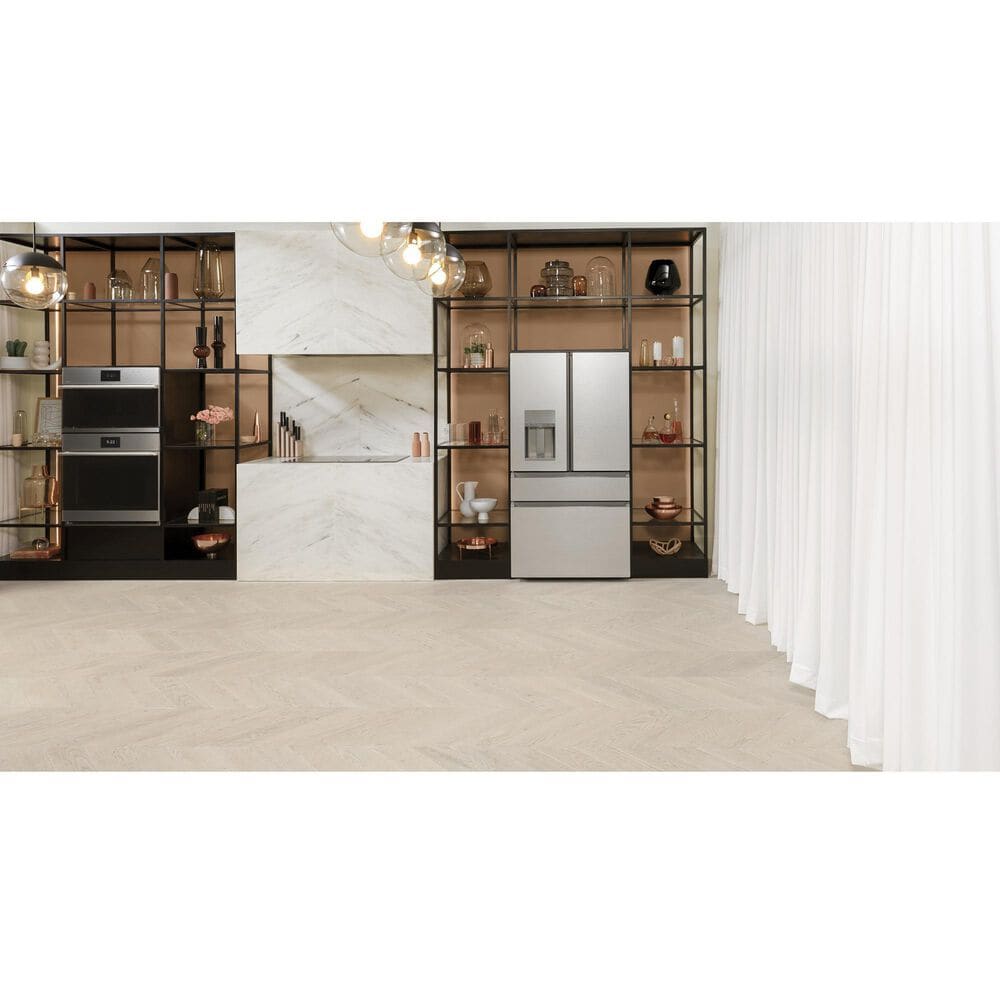 Cafe 27.8 Cu. Ft. Capacity 4-Door French Door Refrigerator in Platinum, , large