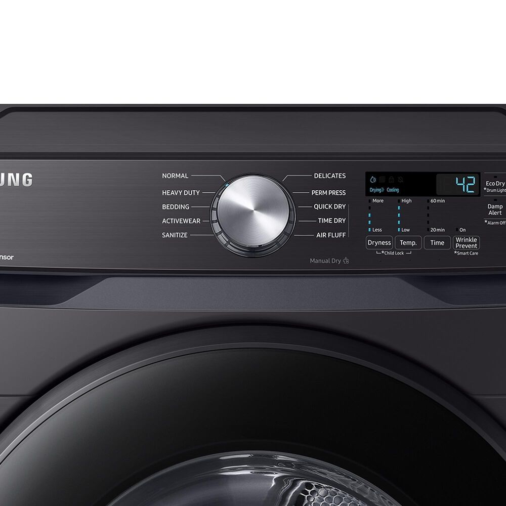 Samsung 4.5 Cu. Ft. Front Load Washer and 7.5 Cu. Ft. Electric Dryer Laundry Pair in Black, , large