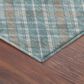 Dalyn Rug Company Soft Essentials Plaid Teal 3" x 5" Indoor/Outdoor Area Rug, , large