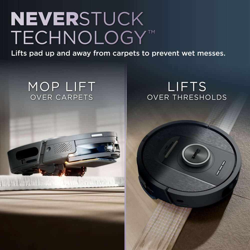 Shark PowerDetect 2-In-1 Robot Vacuum and Mop with NeverTouch Base in Gaia Grey, , large