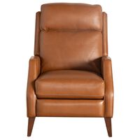 Aurora Furnishings Leather Push Back High Leg Recliner in Palermo Nutmeg