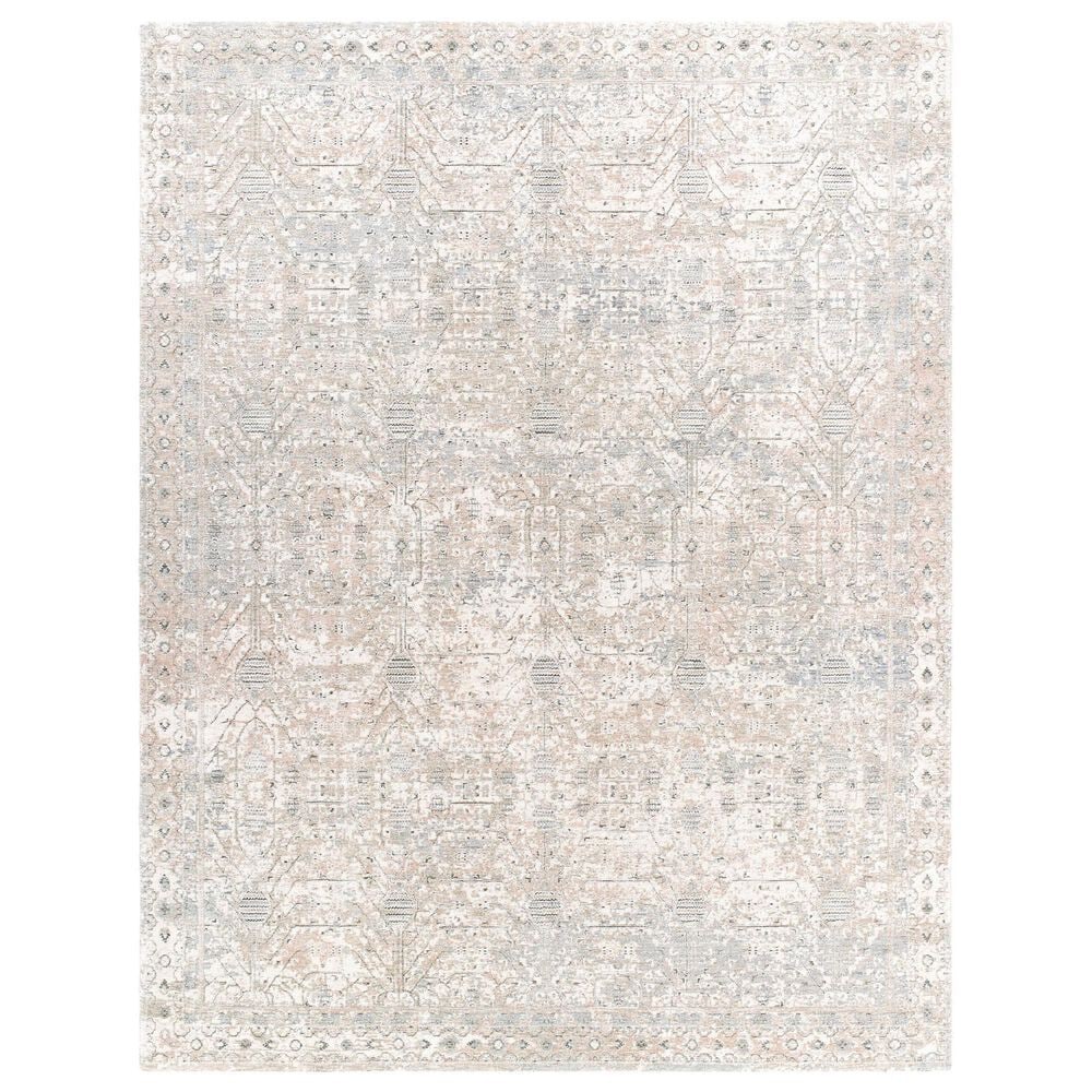 Surya Poetry Cream, Light Slate, Sage, Light Sage, Tan and Slate 6"7" x 9"6" Area Rug, , large