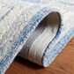 Safavieh Micro-Loop MLP536M 2"3" x 8" Blue and Ivory Runner, , large