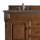 James Martin Vanities Brookfield 60" Double Bathroom Vanity in Country Oak with 3 cm Charcoal Soapstone Quartz Top and Rectangle Sinks, , large