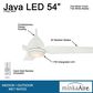 Minka-Aire Java 54" Ceiling Fan with LED Light in Flat White, , large
