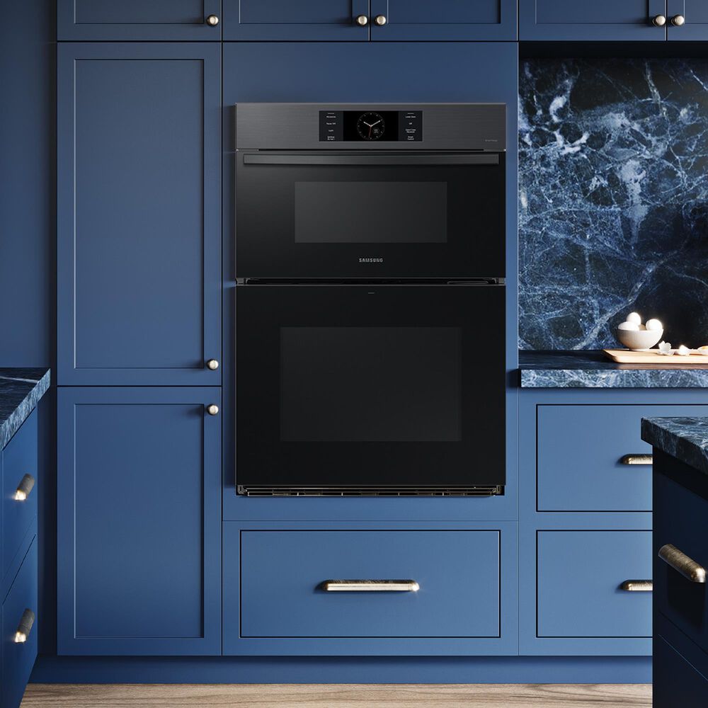 Samsung Bespoke 30&quot; Microwave Combination Wall Oven with Flex Duo in Matte Black Steel, , large