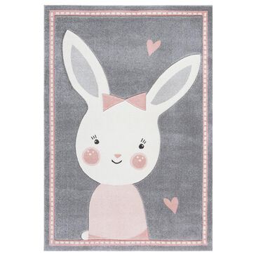 Safavieh Carousel CRK166 8" x 10" Grey and Ivory Kids  Area Rug, , large