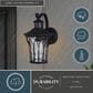Vaxcel Abigail 1-Light Outdoor Motion Sensor Wall Sconce in Textured Black, , large