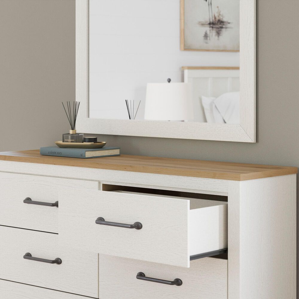 Ashley Linnocreek Bedroom Mirror in White, , large
