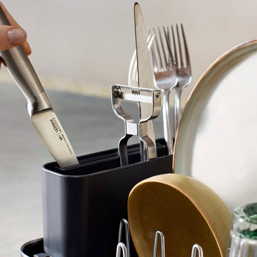 Joseph Joseph Extend Slim Expandable Dish Drainer in Stainless Steel and Gray, , large