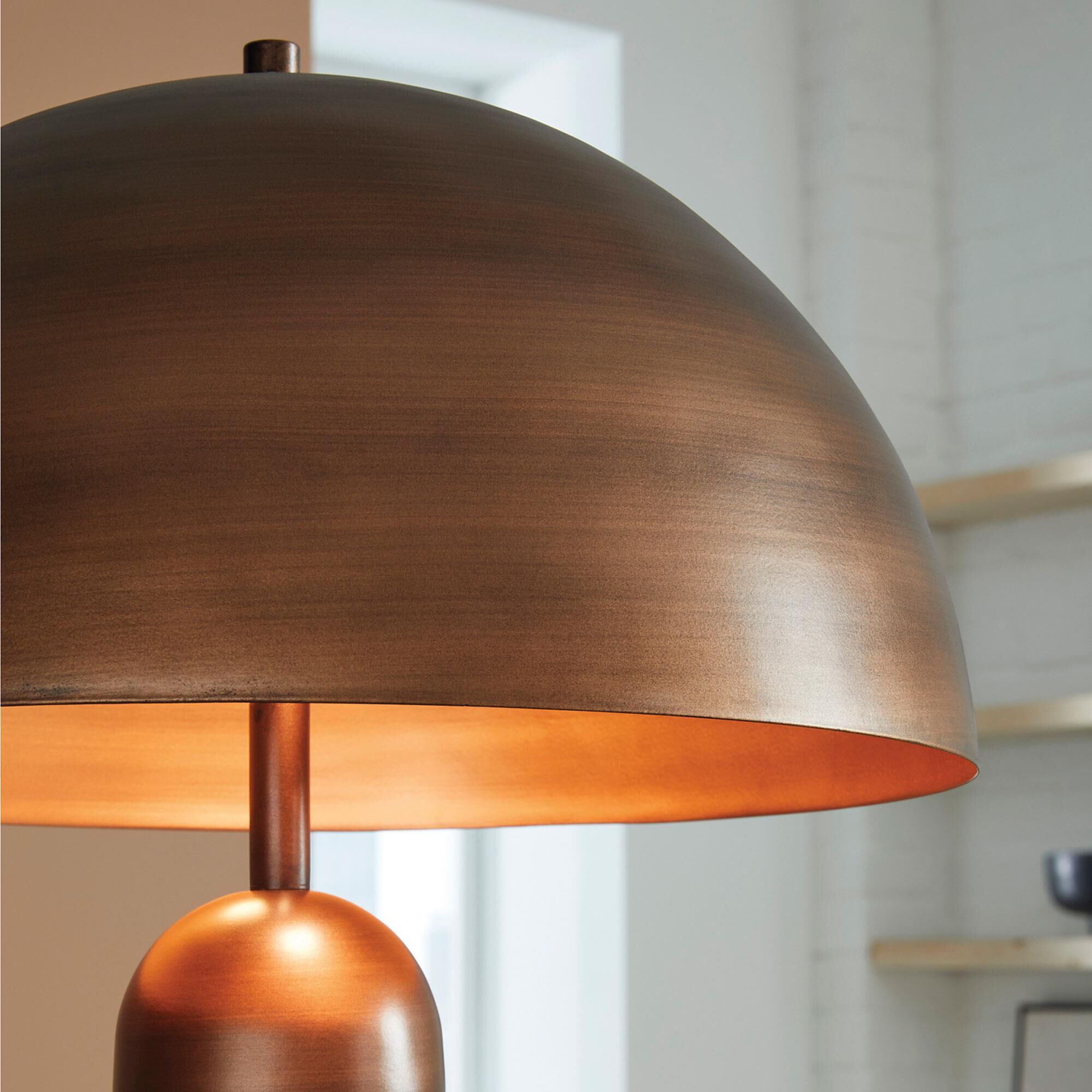 Large copper floor lamp hot sale