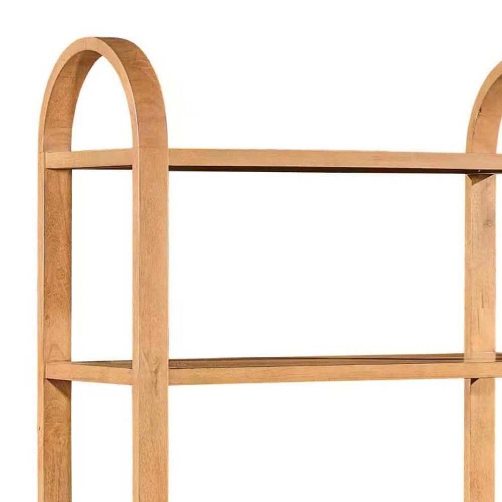 Slatehouse Arlo 4-Shelf Bookcase in Stained Light Brown, , large