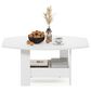 HOMLUX 2-Tier Oval Coffee Table in White, , large
