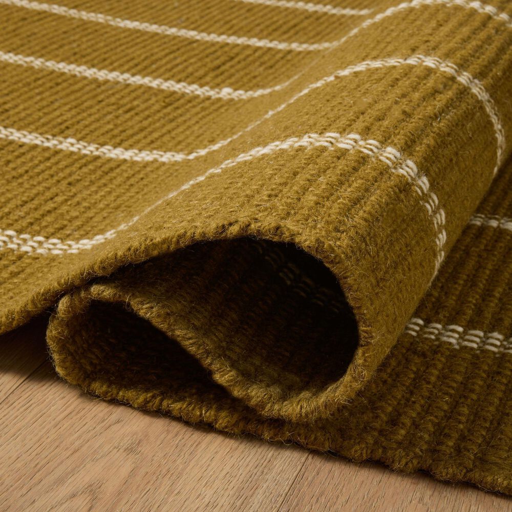 Amber Lewis x Loloi Harlan Ochre and Ivory 4' x 6' Area Rug, , large