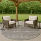 Dalyn Rug Company Soft Essentials Solid Gray 8" Round Indoor/Outdoor Area Rug, , large
