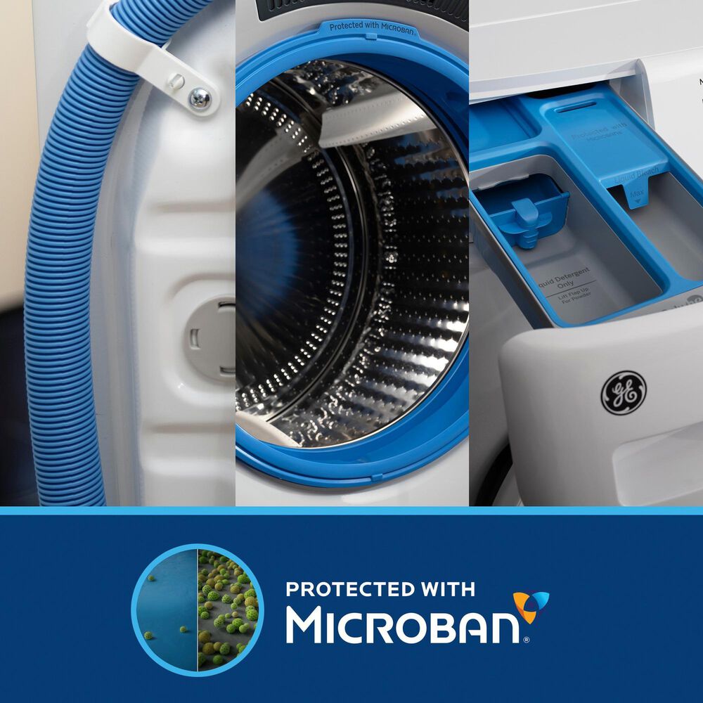 GE Appliances 4.6 Cu. Ft. Smart Front Load Washer with UltraFresh Vent System in White, , large