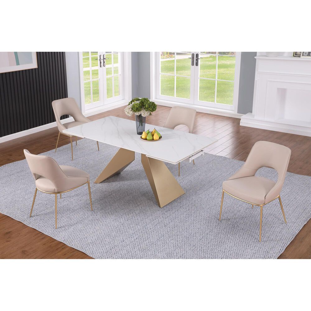 Monroe Amelia Side Chair in Champagne, , large