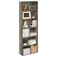 HOMLUX 6-Tier Free Standing Open Storage Bookcase in French Oak, , large