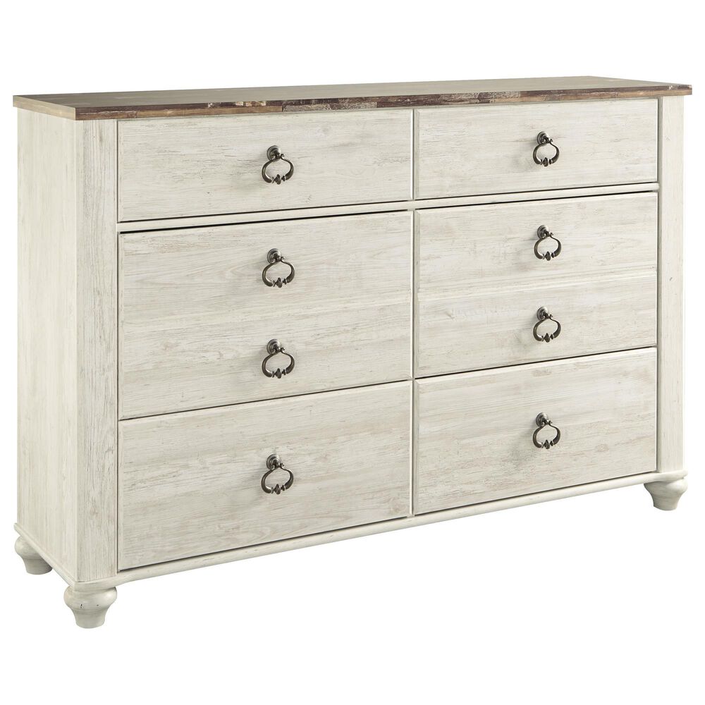 Signature Design by Ashley Willowton 3-Piece Queen Bedroom Set in Whitewash, , large