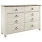 Signature Design by Ashley Willowton 3-Piece Queen Bedroom Set in Whitewash, , large