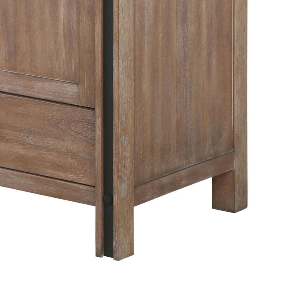 Lexora Home Ziva 80&quot; Double Bathroom Vanity in Rustic Barnwood with 2 cm White Quartz Top and Rectangular Sinks, , large