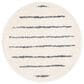 Safavieh Venus Shag VNS604B 5"3" Round Ivory and Dark Grey Area Rug, , large