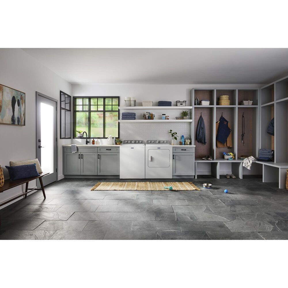 Maytag 7 Cu. Ft. Front Load Electric Dryer with Pet Pro Option in White, , large