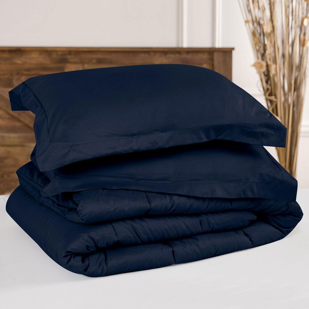 Chanasaya 3-Piece King Comforter Set in Navy, , large
