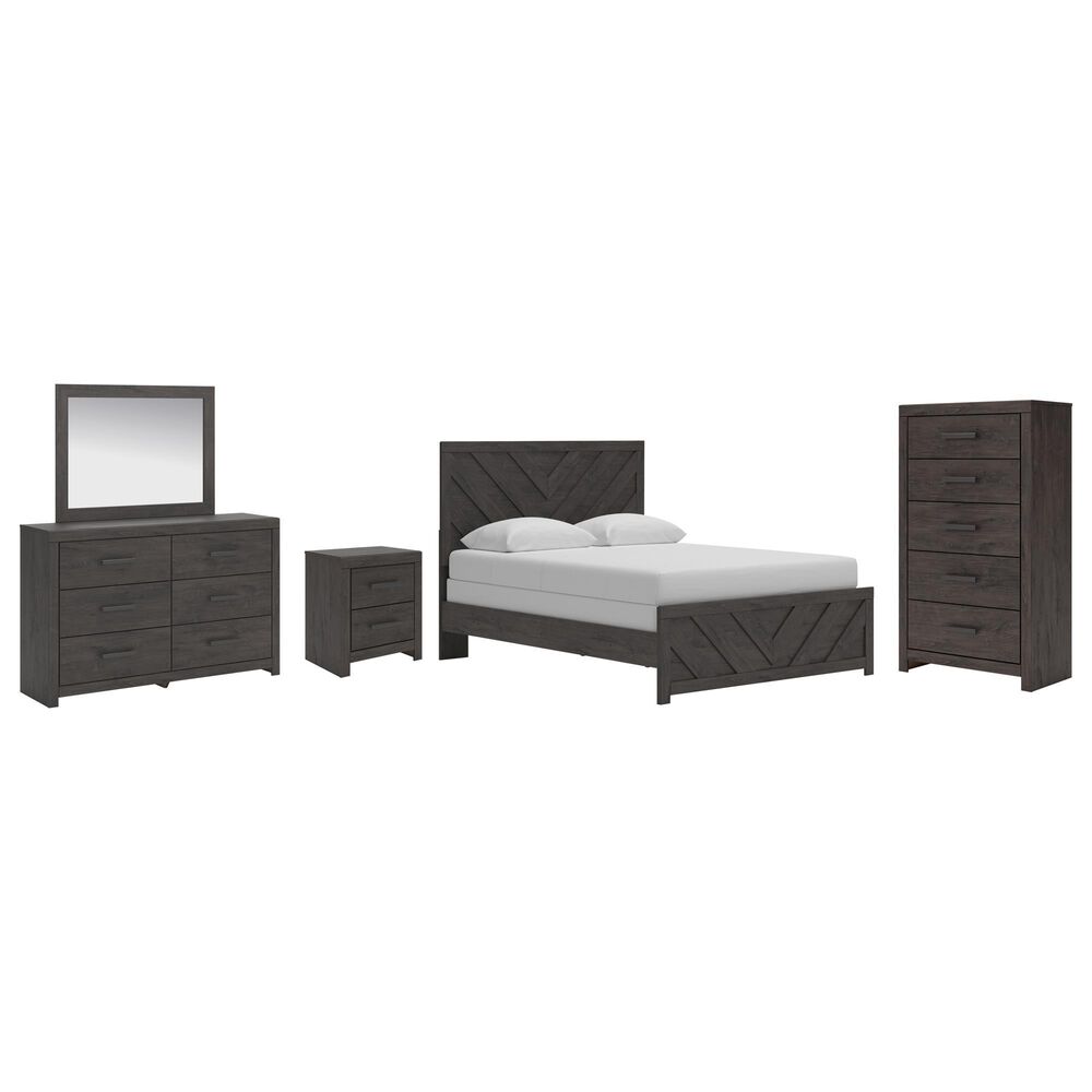 Ashley Prendonea 5-Piece Queen Bedroom Set in Dark Charcoal, , large