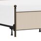 Richlands Furniture McArthur King Metal and Upholstered Poster Bed in Brown and Bronze, , large