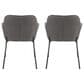 LumiSource Daniella Arm Chair with Charcoal Cushion in Black (Set of 2), , large