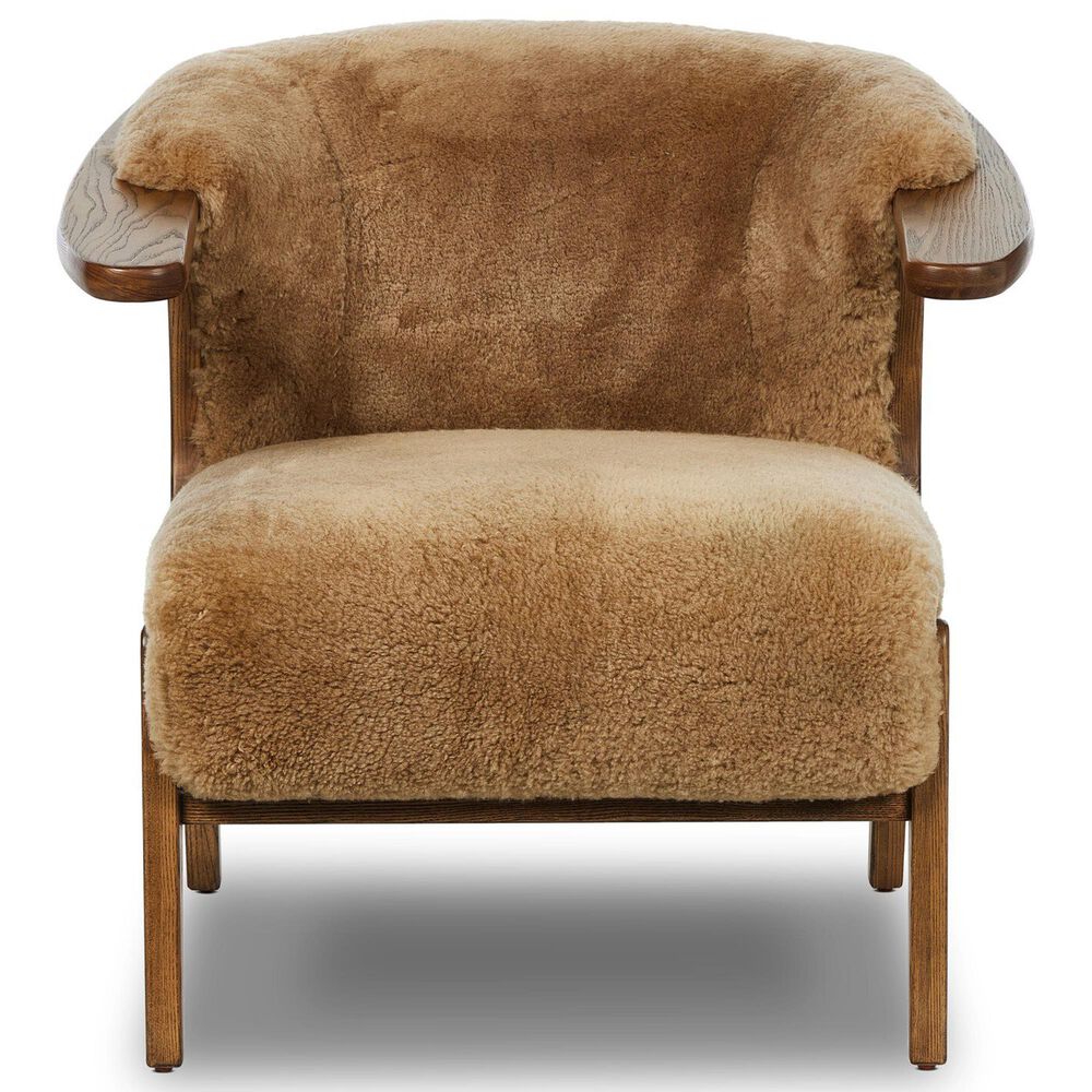 Four Hands Fabian Accent Chair in Desert Shearling, , large