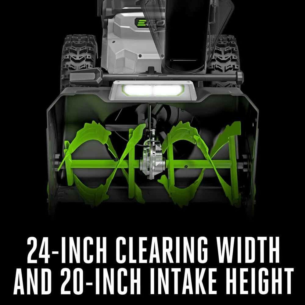 EGO 24&quot; Self-Propelled 2-Stage XP Snow Blower in Gray, &#40;2&#41; 10.0Ah Batteries and Dual Port Charger Included, , large