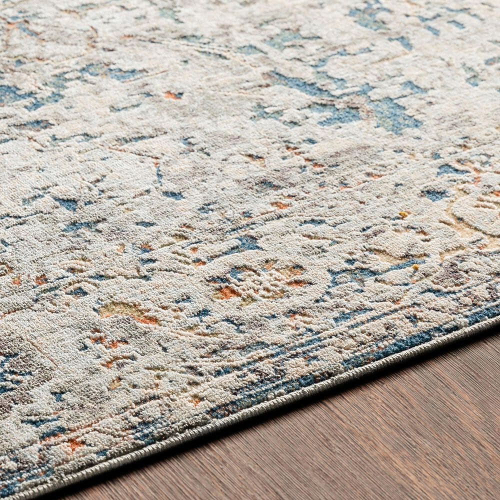 Surya Presidential Ice Blue, Blue, Dusty Sage, Saffron, Ivory, Wheat, Orange, Light Olive, Gray and Charcoal 11&#39;6&quot; x 15&#39;6&quot; Area Rug, , large