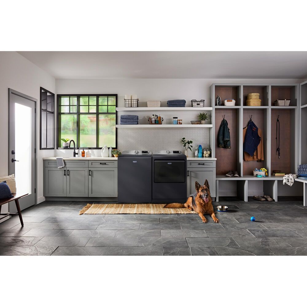 Maytag 5.2 Cu. Ft. Smart Pet Pro Top Load Agitator Washer in Midnight Steel, , large