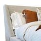 Simeon Collection Sofia Queen Upholstered Bed in Blanched Almond, , large