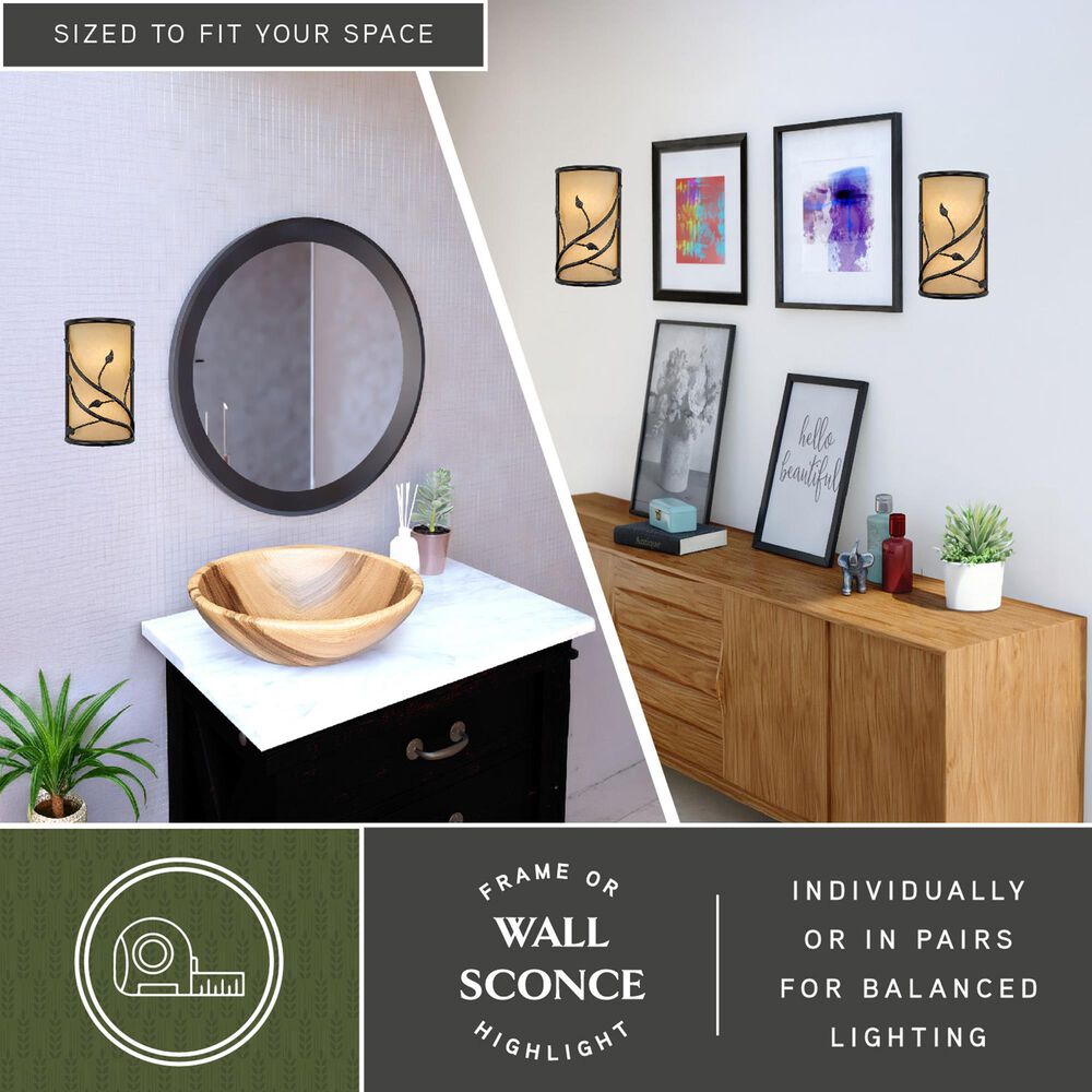 Vaxcel Vine 2-Light Wall Sconce in Oil Shale, , large