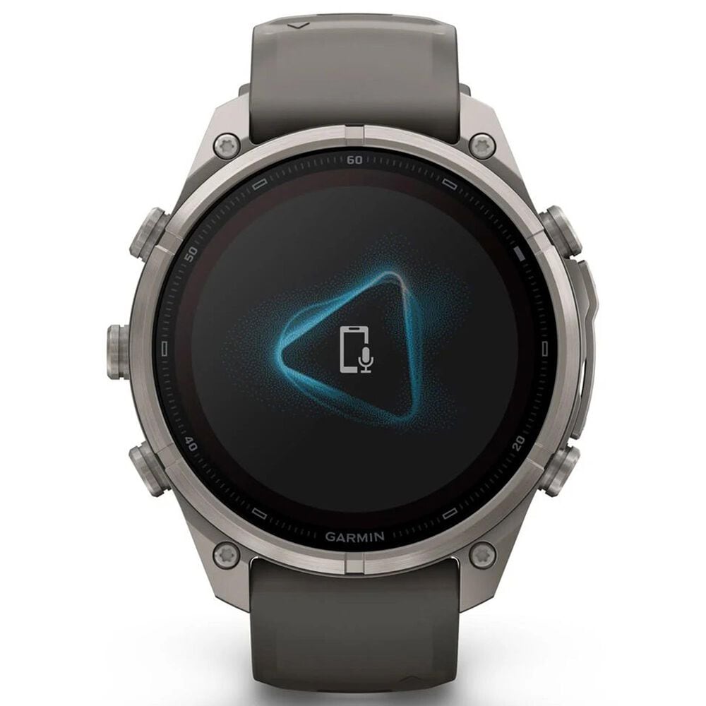 Garmin fenix 9 Pro inReach Solar Smartwatch 47mm Titanium with Pebble Gray and Silver Gray Silicone Band, , large