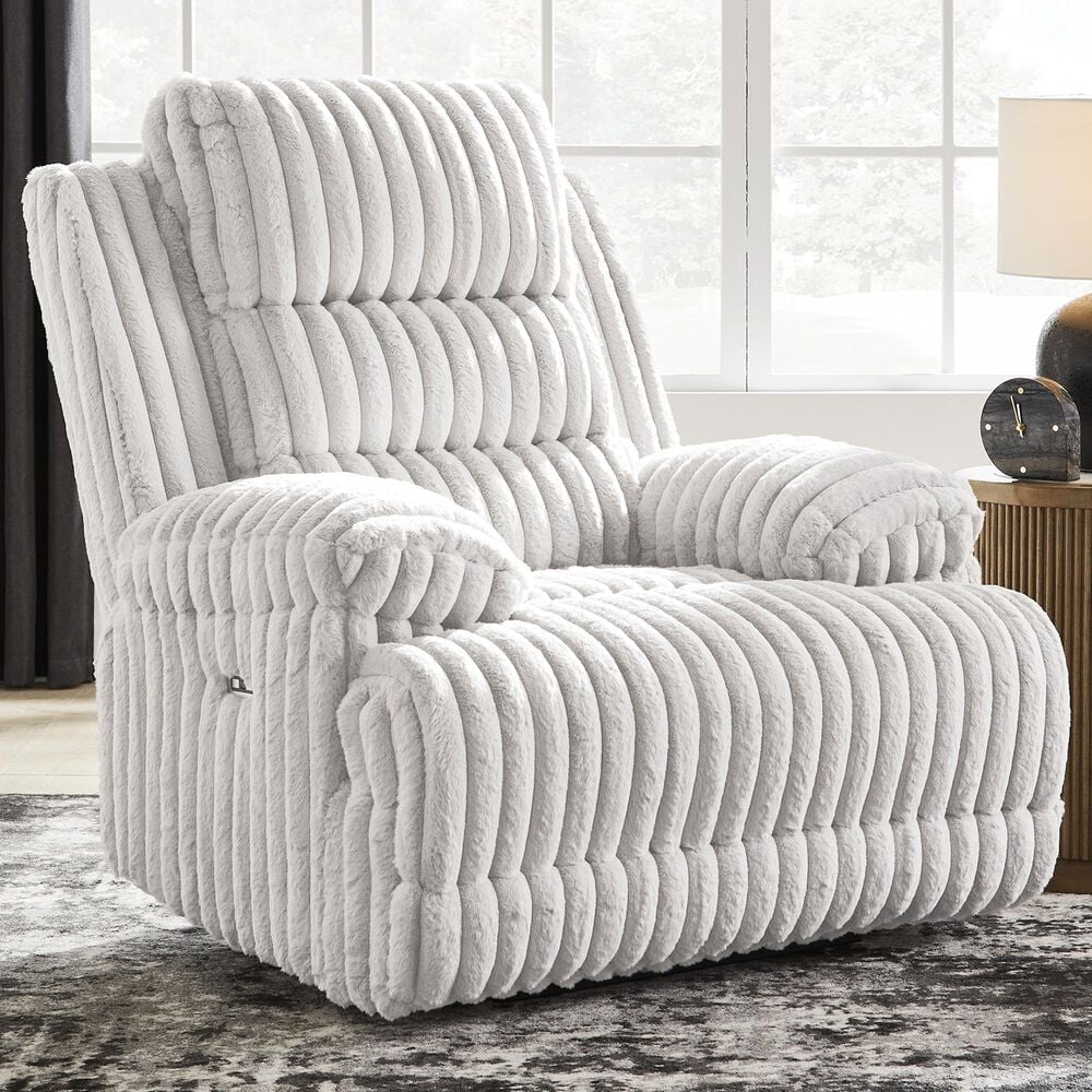 Ashley Rhines Falls Zero Wall Power Recliner in Alloy, , large