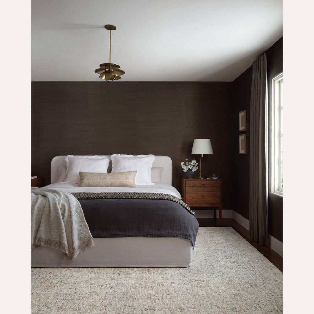 Amber Lewis x Loloi Honora Bone and Multicolor 3&#39;9&quot; x 5&#39;9&quot; Area Rug, , large