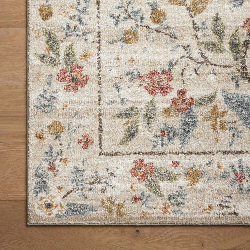 Rifle Paper Co Laurel Peacock Garden 2&#39;8&quot; x 8&#39; Cream Runner, , large