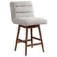 Armen Living Elias 26" Swivel Counter Height Stool in Brown Oak, , large