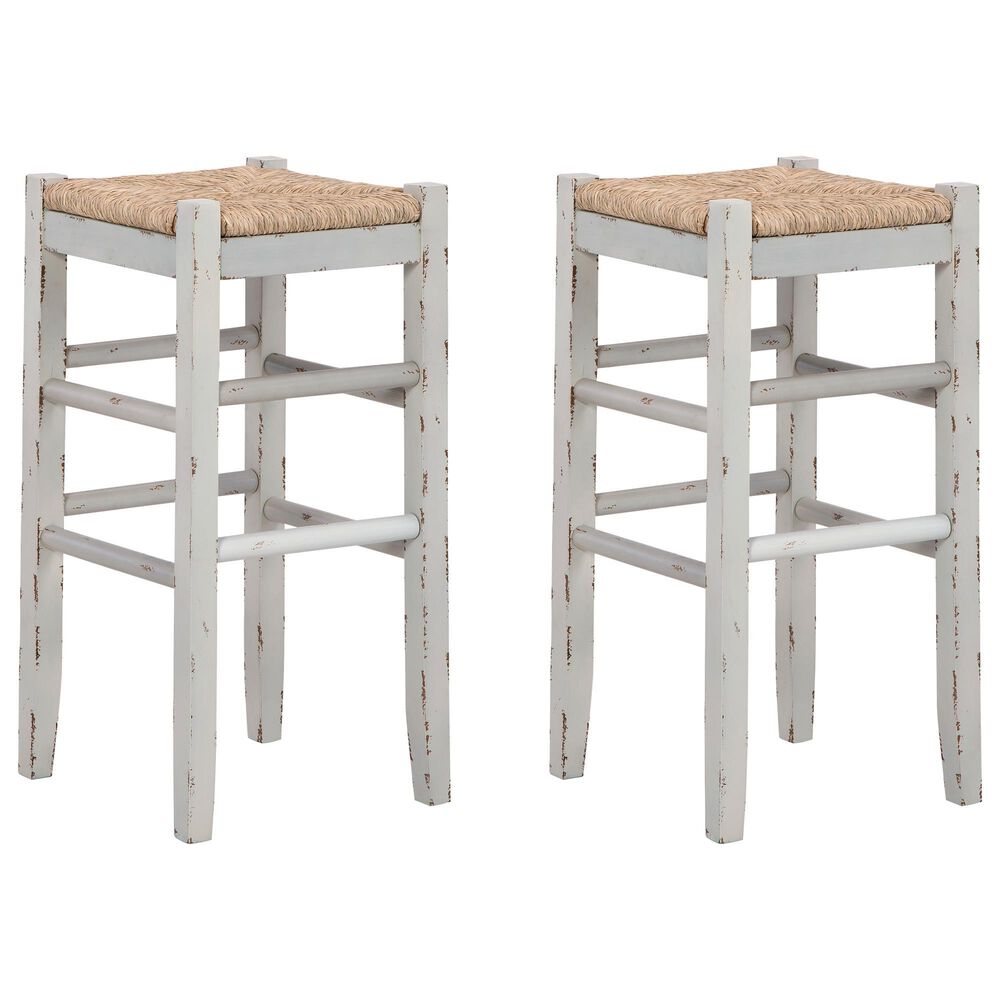 Ashley Mirimyn Bar Stool Set of 2 in White, , large