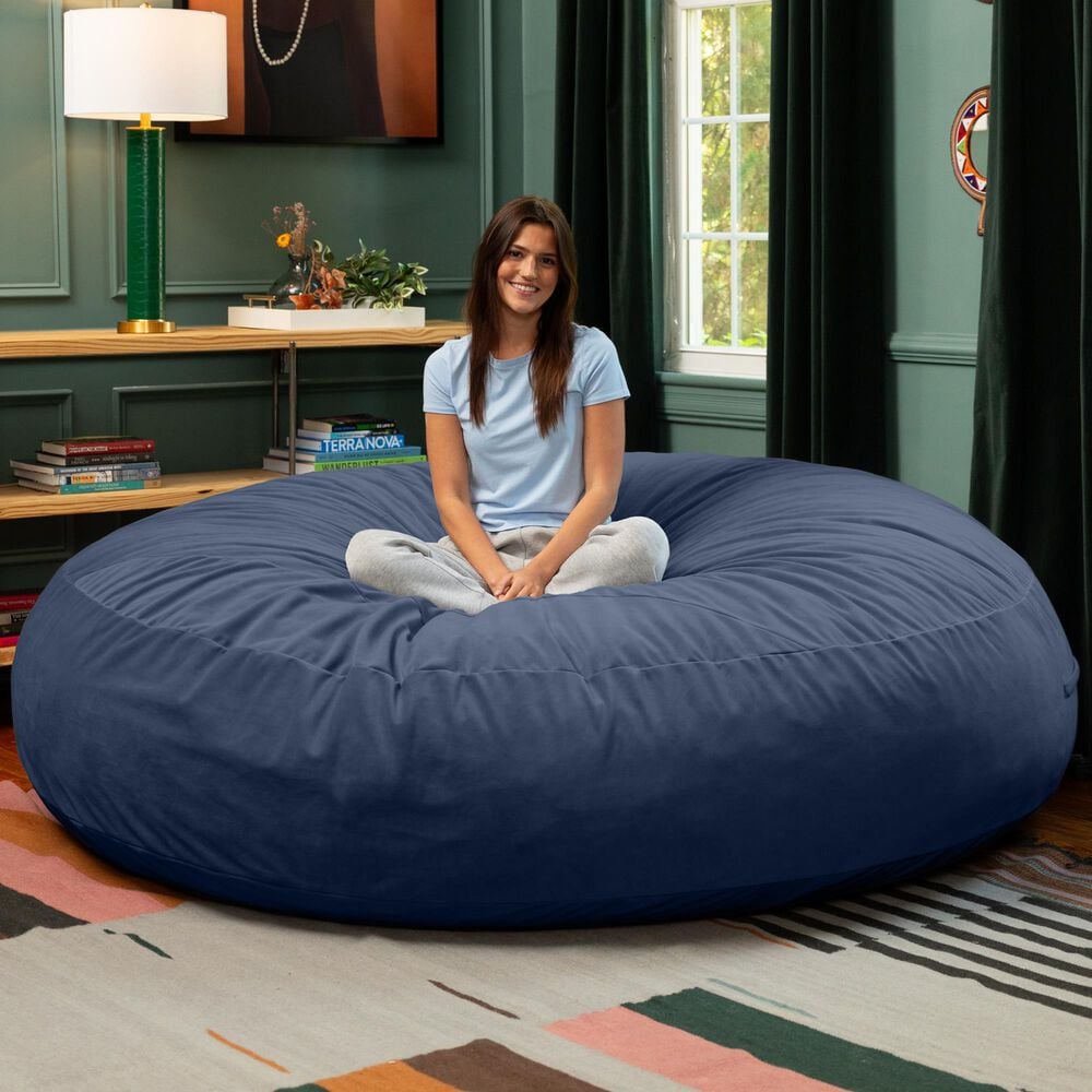 Jaxx Cocoon 6&#39; Oversized Bean Bag Chair in Navy Blue, , large