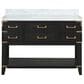 Lexora Home Norwalk 48" Single Bathroom Vanity in Black Oak with White Carrara Marble Top and Rectangle Sink, , large