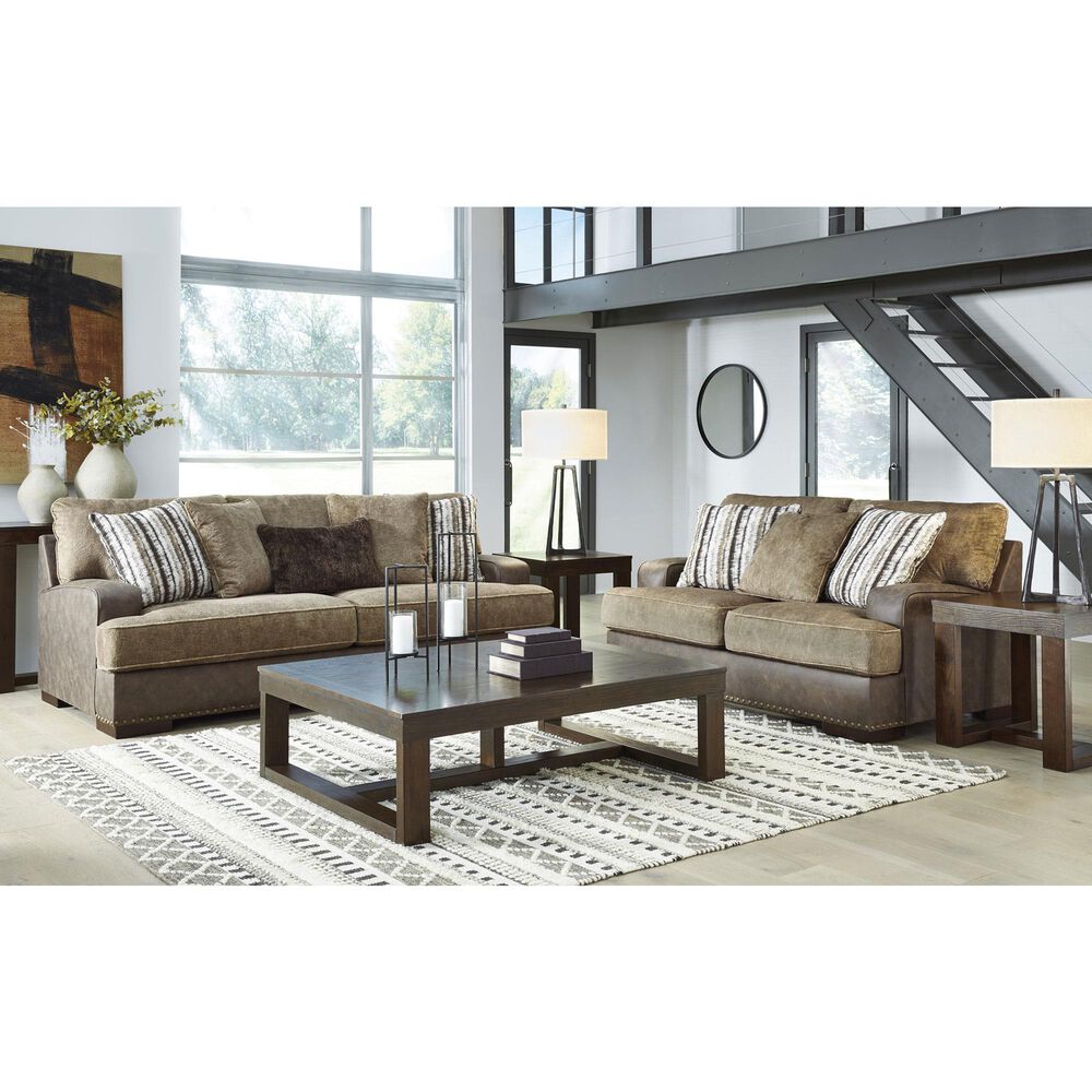 Ashley Alesbury Stationary Loveseat in Chocolate, , large