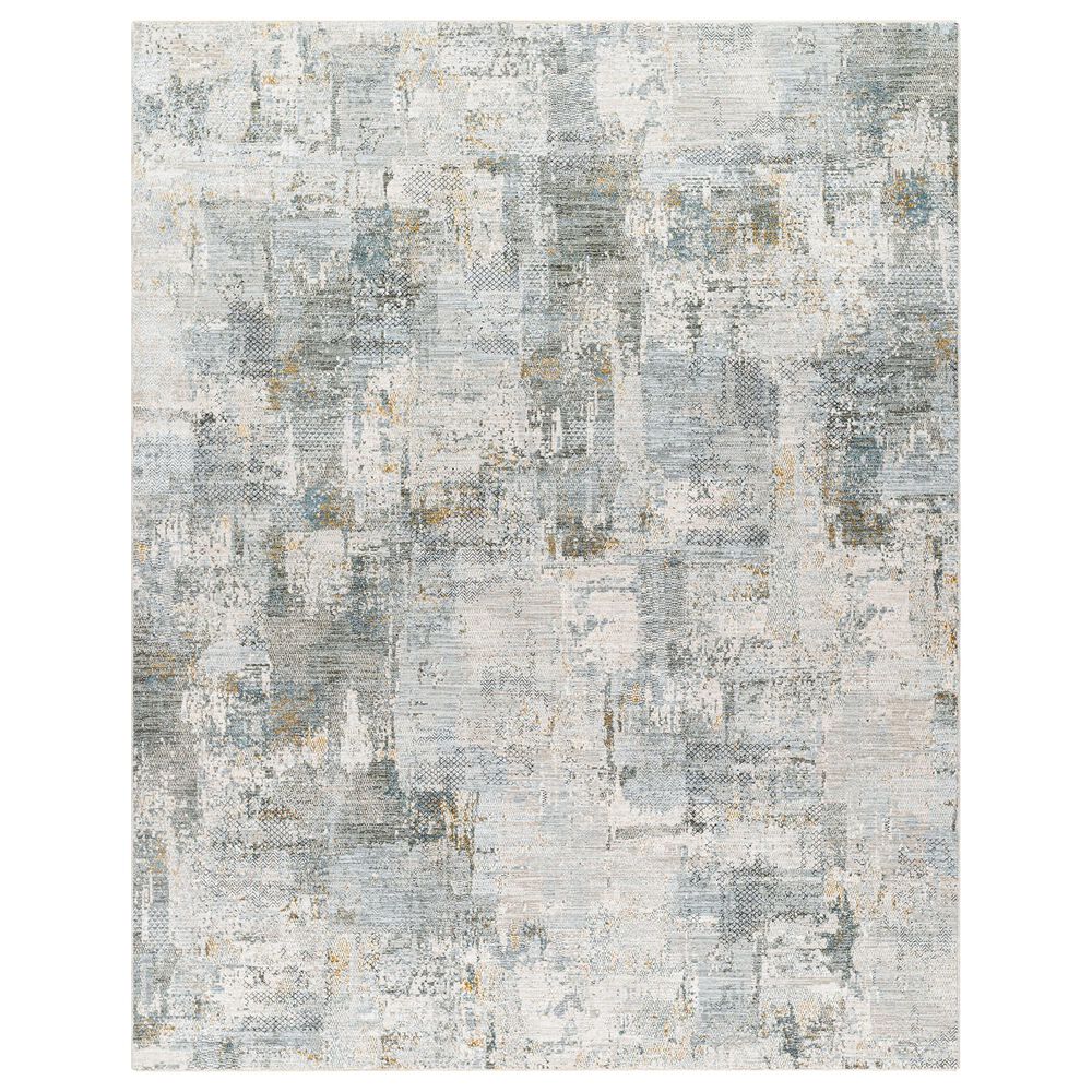 Surya Dresden Dusty Sage, Taupe, Deep Teal, Off-White, Ink Blue, Light Gray and Mustard 6'7" x 9'6" Area Rug, , large