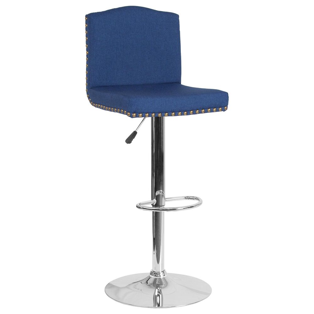 Flash Furniture Bellagio Adjustable Barstool in Blue, , large