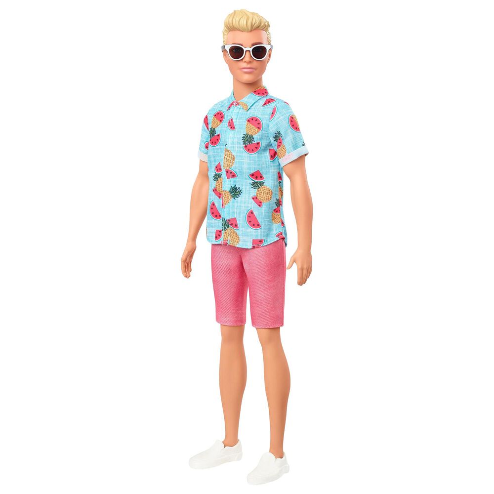 Barbie Ken Fashionistas Doll Wearing Tropical Print Shirt, , large