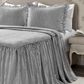 Triangle Home Fashions Ticking Stripe 3-Piece King Bedspread Set in Black, , large